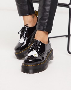 Черные туфли на массивной подошве Dr Martens x Hello Kitty-Черный