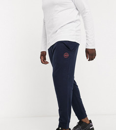 Темно-синие джоггеры с манжетами и логотипом Jack & Jones Originals-Темно-синий