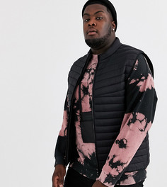 Черный дутый жилет ASOS DESIGN Plus