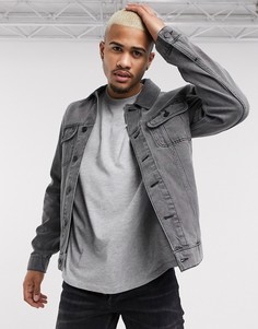 Серая джинсовая куртка классического кроя ASOS DESIGN-Серый