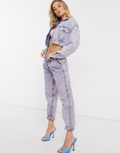 Джинсы в винтажном стиле с завышенной талией Dua Lipa x Pepe Jeans-Синий