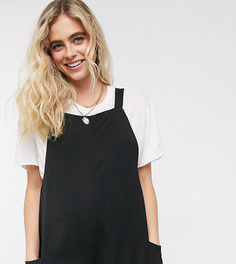 Черный комбинезон с карманами New Look Maternity