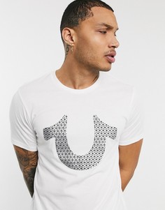 Белая футболка с логотипом True Religion-Черный