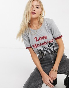 Футболка с короткими рукавами и принтом Love Moschino-Серый