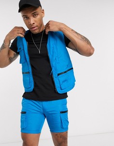 Кобальтово-синий жилет от комплекта в стиле милитари ASOS DESIGN