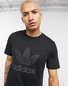 Черная футболка с логотипом adidas Originals-Черный
