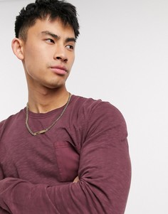 Лонгслив с логотипом Abercrombie & Fitch-Красный
