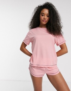 Трикотажная футболка от пижамы ASOS DESIGN-Розовый