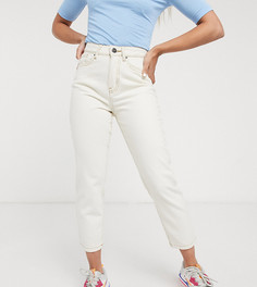 Светло-бежевые джинсы в винтажном стиле с завышенной талией Noisy May Petite-Кремовый