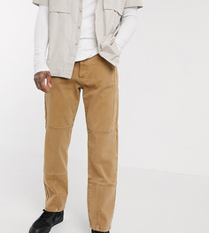 Бежевые джинсы прямого кроя со вставками COLLUSION-Коричневый