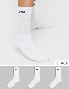 Набор из 3 пар белых хлопковых носков Helly Hansen-Белый