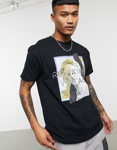 Черная футболка в стиле oversized с принтом Reclaimed Vintage-Черный