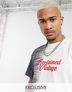 Oversize-футболка с логотипом Reclaimed Vintage-Серый