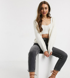 Вязаный кроп-топ от комплекта ASOS DESIGN Petite-Кремовый