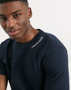 Черная футболка с логотипом Calvin Klein-Черный