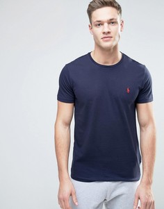 Однотонная футболка с круглым вырезом Polo Ralph Lauren-Темно-синий