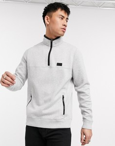 Свитшот на молнии с логотипом Abercrombie & Fitch-Серый