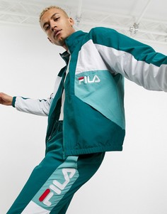 Зеленая спортивная куртка со вставками Fila-Зеленый