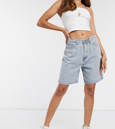 Голубые длинные джинсовые шорты Missguided petite-Синий