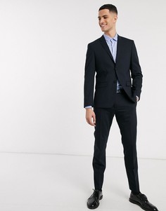 Эластичные шерстяные брюки Calvin Klein-Темно-синий