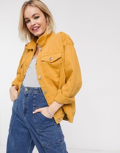 Джинсовая oversized-куртка Monki-Желтый