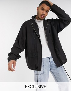 Черная хлопковая oversized-парка Reclaimed Vintage-Черный