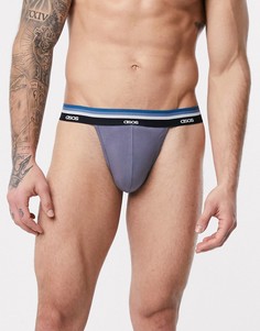 Синие трусы с логотипом на поясе ASOS DESIGN-Синий