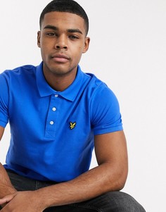 Однотонная футболка-поло Lyle & Scott-Синий