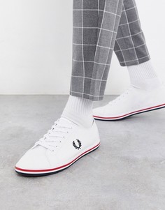 Белые саржевые кеды Fred Perry Kingston-Белый