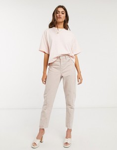 Розовые джинсы в винтажном стиле Topshop-Розовый