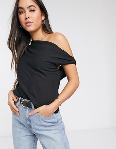 Черный топ на бретелях ASOS DESIGN