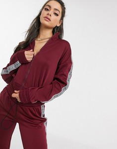 Красная олимпийка с логотипом на полосках Juicy Couture-Красный