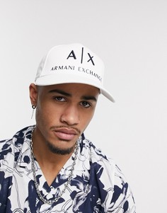 Белая бейсболка с логотипом Armani Exchange AX-Белый