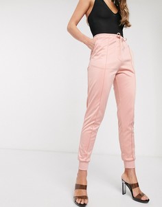 Розовые узкие джоггеры In The Style x Billie Faiers-Розовый