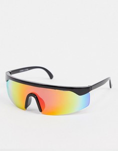 Солнцезащитные очки-авиаторы в спортивном стиле Monki-Черный