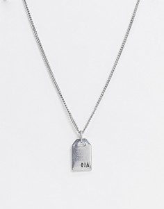 Серебристая цепочка с подвеской-жетоном Icon Brand-Серебряный