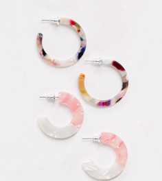 Набор маленьких серег Reclaimed Vintage inspired-Мульти