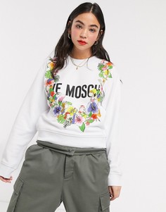 Свитшот с принтом Love Moschino-Белый