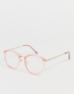 Круглые очки с прозрачными стеклами Aldo-Розовый