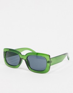Квадратные солнцезащитные очки в зеленой оправе AJ Morgan-Зеленый