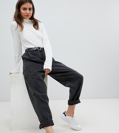 Черные суженные книзу джинсы бойфренды с ремнем ASOS DESIGN-Черный