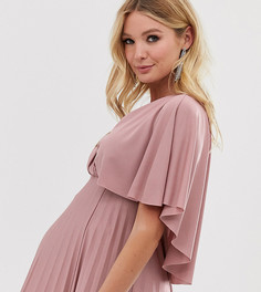 Платье миди с кейпом ASOS DESIGN Maternity-Розовый