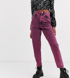 Розовые джинсы бойфренда с эффектом кислотной стирки ASOS DESIGN Tall-Оранжевый