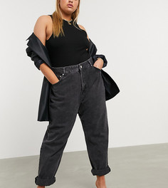Черные джинсы в винтажном стиле с завышенной талией ASOS DESIGN Curve-Черный