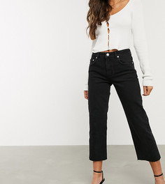 Черные расклешенные джинсы с завышенной талией ASOS DESIGN Petite-Черный