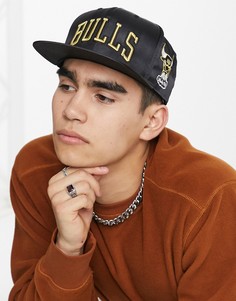 Черная бейсболка Mitchell & Ness NBA Chicago Bulls Gold Toile-Черный