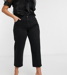 Черные прямые джинсы с классической талией ASOS DESIGN Curve-Черный