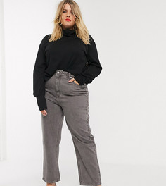 Темно-серые прямые джинсы ASOS DESIGN Curve Florence-Серый