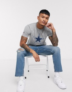 Серая футболка с логотипом команды "Dallas Cowboys" New Era NFL-Серый