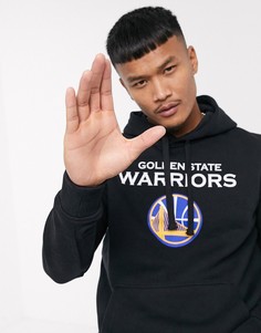 Худи черного цвета с логотипом New Era NBA Golden State Warriors-Черный